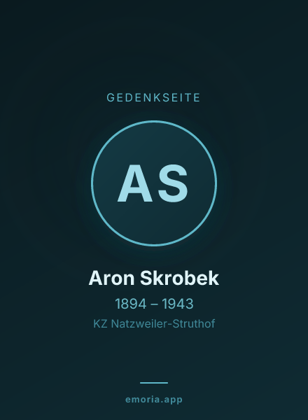Gedenkportrait von Aron Skrobek