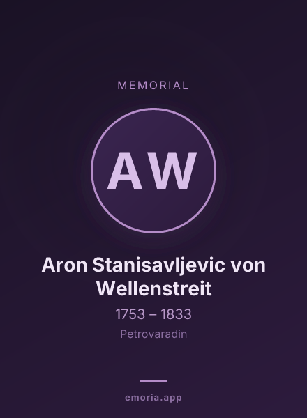 Memorial portrait of Aron Stanisavljevic von Wellenstreit