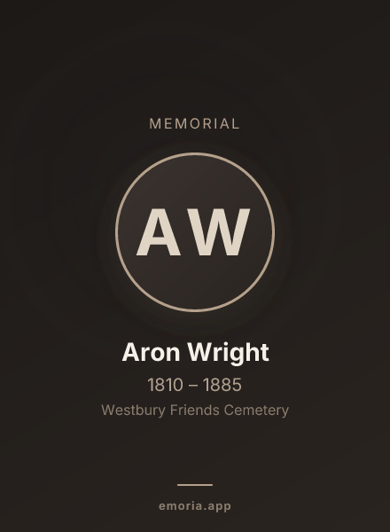 Memorial portrait of Aron Wright