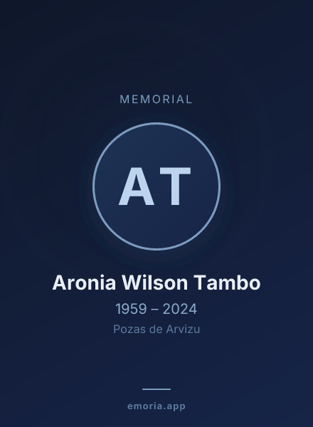 Memorial portrait of Aronia Wilson Tambo