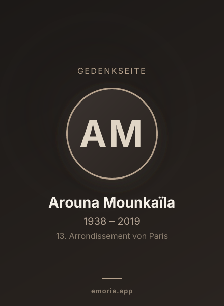 Gedenkportrait von Arouna Mounkaïla