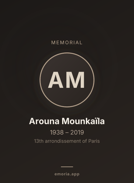 Memorial portrait of Arouna Mounkaïla