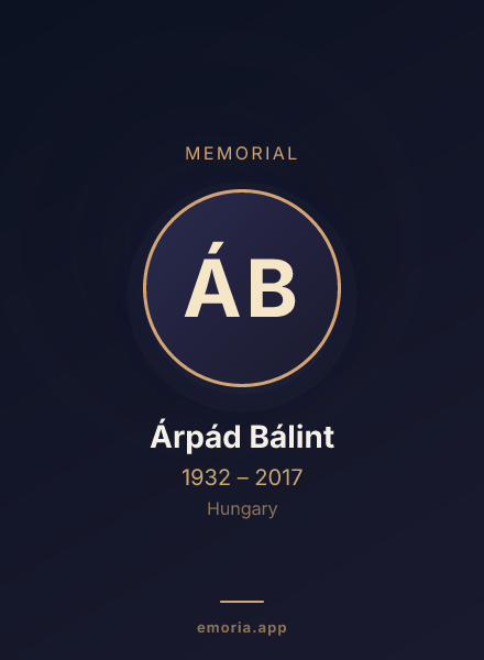 Memorial portrait of Árpád Bálint