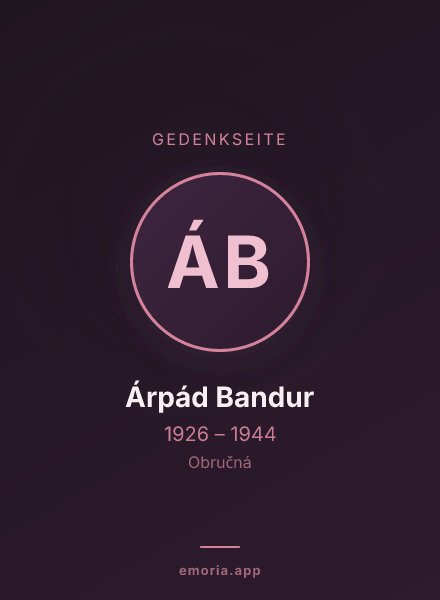 Gedenkportrait von Árpád Bandur