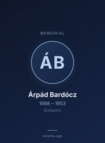 Memorial portrait of Árpád Bardócz