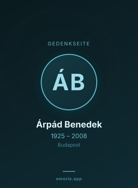 Gedenkportrait von Árpád Benedek