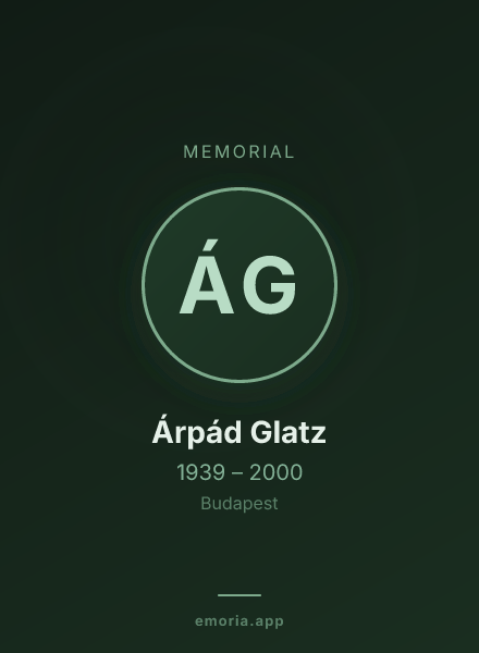 Memorial portrait of Árpád Glatz