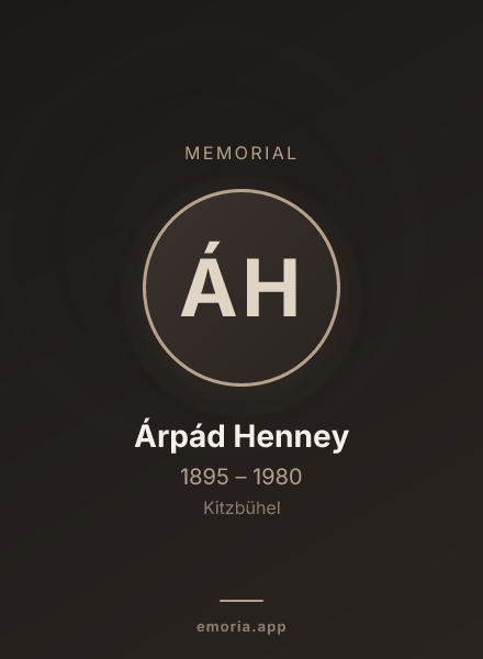 Memorial portrait of Árpád Henney