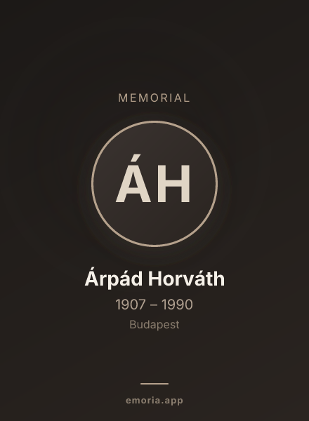 Memorial portrait of Árpád Horváth