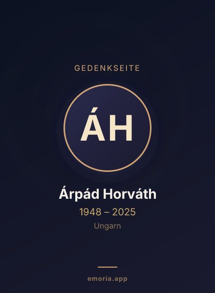 Gedenkportrait von Árpád Horváth