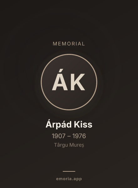 Memorial portrait of Árpád Kiss