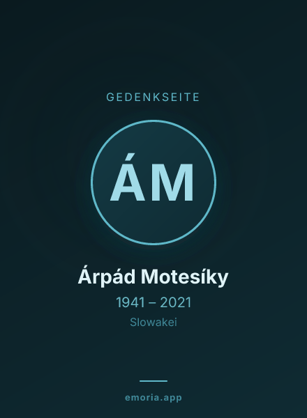 Gedenkportrait von Árpád Motesíky