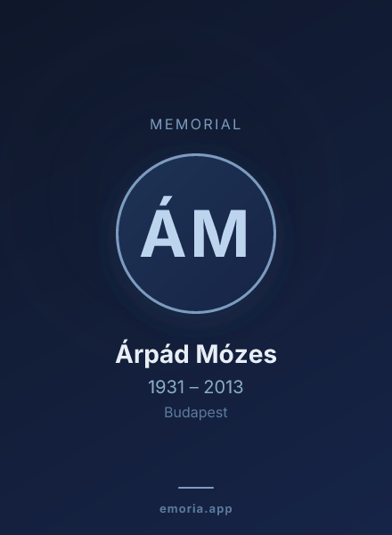 Memorial portrait of Árpád Mózes