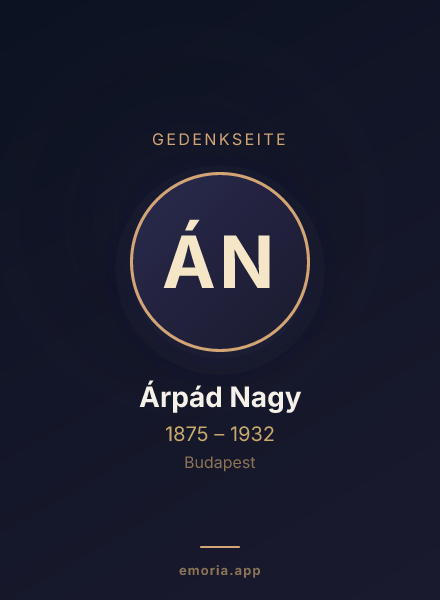 Gedenkportrait von Árpád Nagy