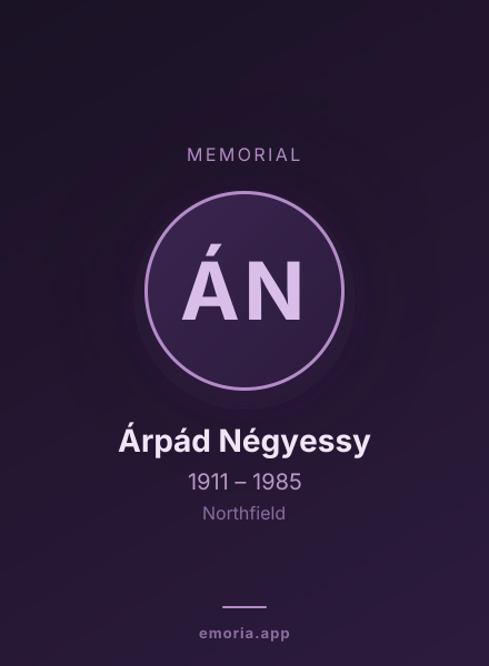 Memorial portrait of Árpád Négyessy