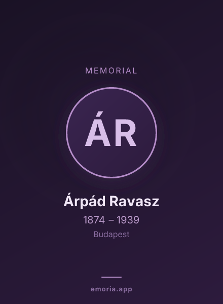 Memorial portrait of Árpád Ravasz