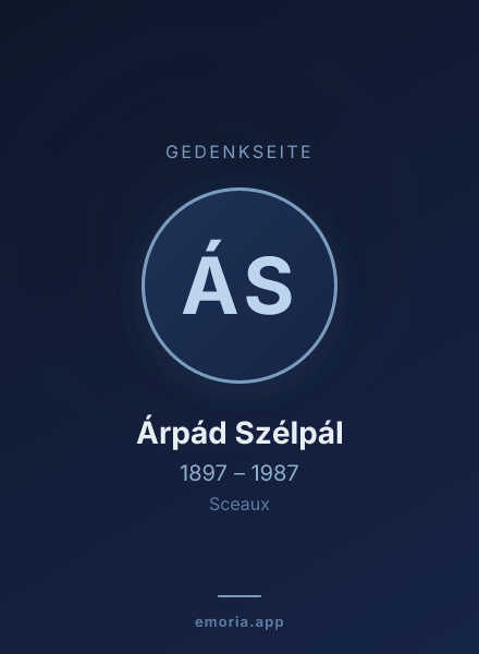 Gedenkportrait von Árpád Szélpál