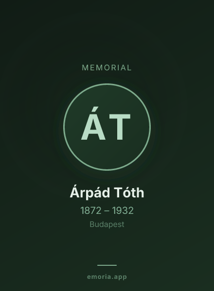 Memorial portrait of Árpád Tóth