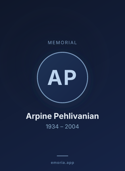 Memorial portrait of Arpine Pehlivanian