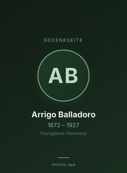 Gedenkportrait von Arrigo Balladoro