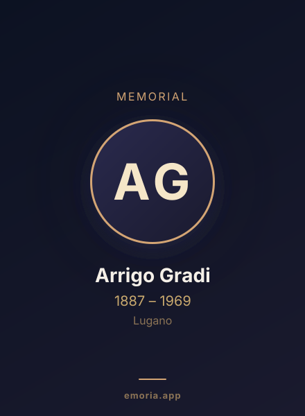 Memorial portrait of Arrigo Gradi