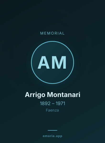Memorial portrait of Arrigo Montanari