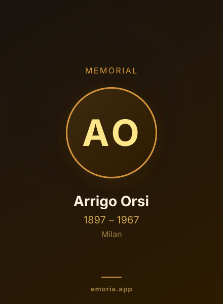 Memorial portrait of Arrigo Orsi