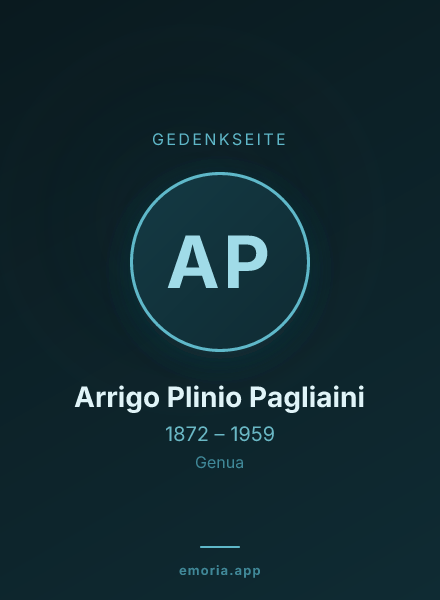 Gedenkportrait von Arrigo Plinio Pagliaini