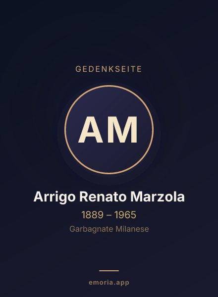 Gedenkportrait von Arrigo Renato Marzola