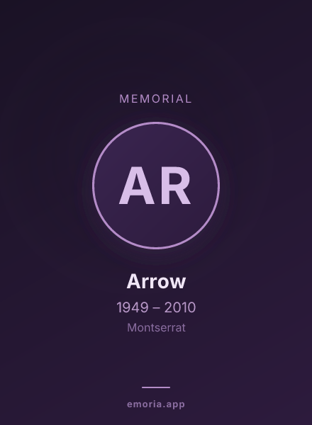 Memorial portrait of Arrow