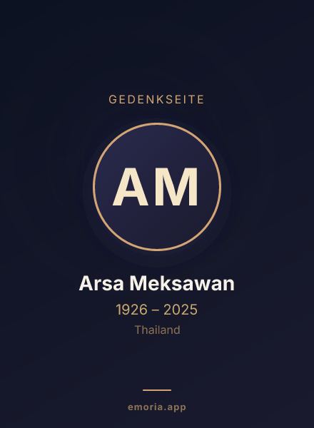 Gedenkportrait von Arsa Meksawan