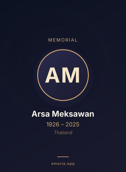 Memorial portrait of Arsa Meksawan
