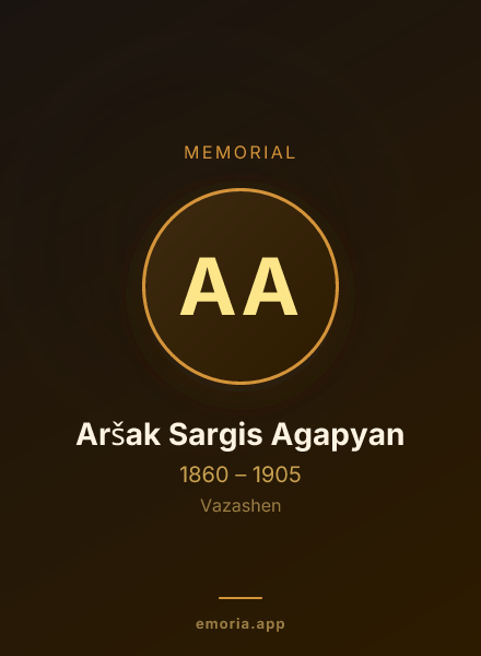 Memorial portrait of Aršak Sargis Agapyan