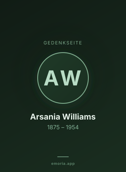 Gedenkportrait von Arsania Williams