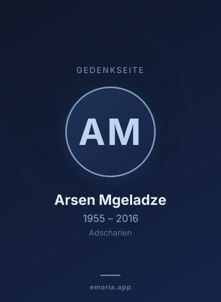 Gedenkportrait von Arsen Mgeladze