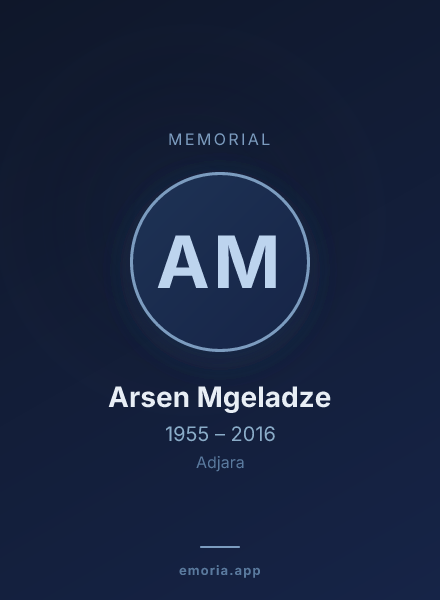 Memorial portrait of Arsen Mgeladze