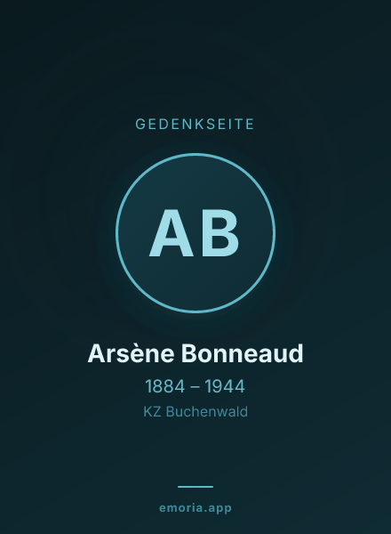 Gedenkportrait von Arsène Bonneaud