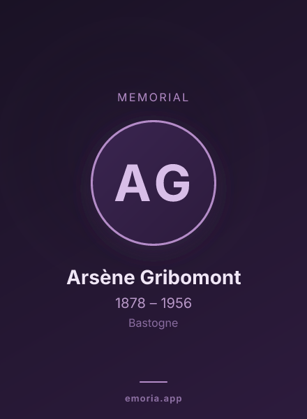 Memorial portrait of Arsène Gribomont