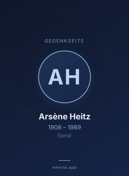 Gedenkportrait von Arsène Heitz