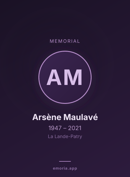 Memorial portrait of Arsène Maulavé