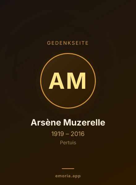Gedenkportrait von Arsène Muzerelle