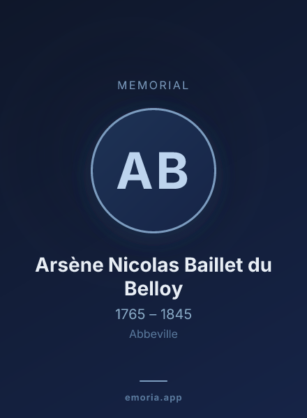 Memorial portrait of Arsène Nicolas Baillet du Belloy