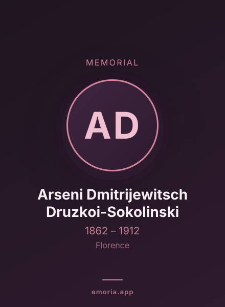 Memorial portrait of Arseni Dmitrijewitsch Druzkoi-Sokolinski