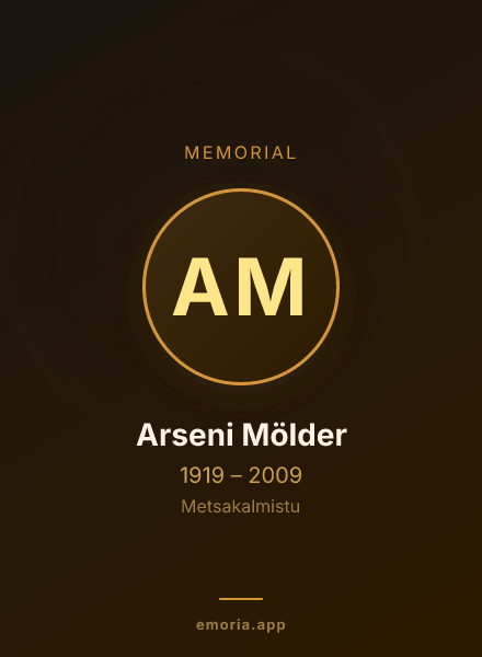 Memorial portrait of Arseni Mölder