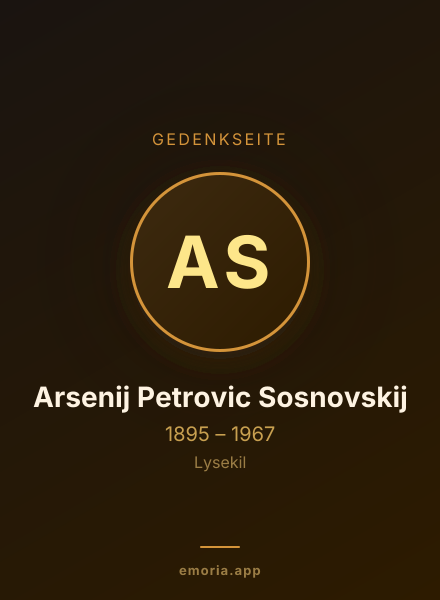 Gedenkportrait von Arsenij Petrovic Sosnovskij
