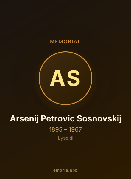 Memorial portrait of Arsenij Petrovic Sosnovskij