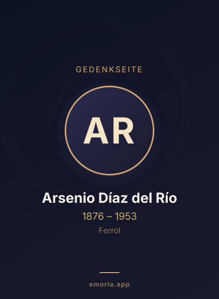 Gedenkportrait von Arsenio Díaz del Río