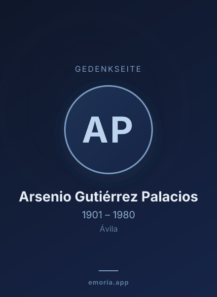 Gedenkportrait von Arsenio Gutiérrez Palacios