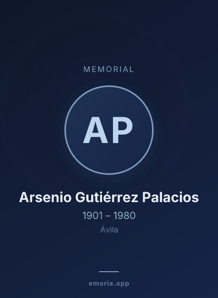 Memorial portrait of Arsenio Gutiérrez Palacios