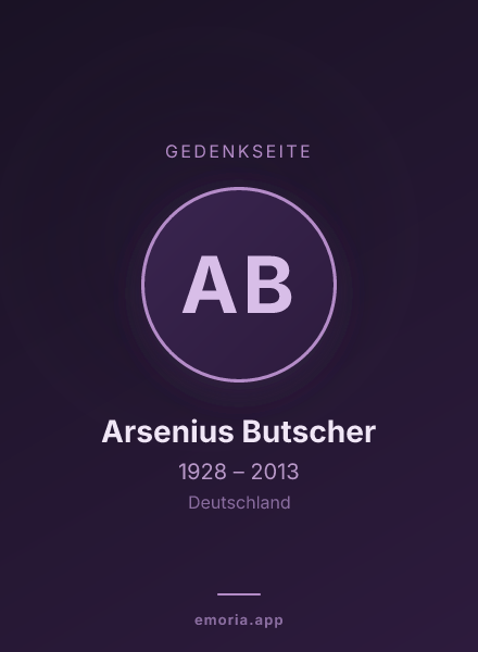 Gedenkportrait von Arsenius Butscher
